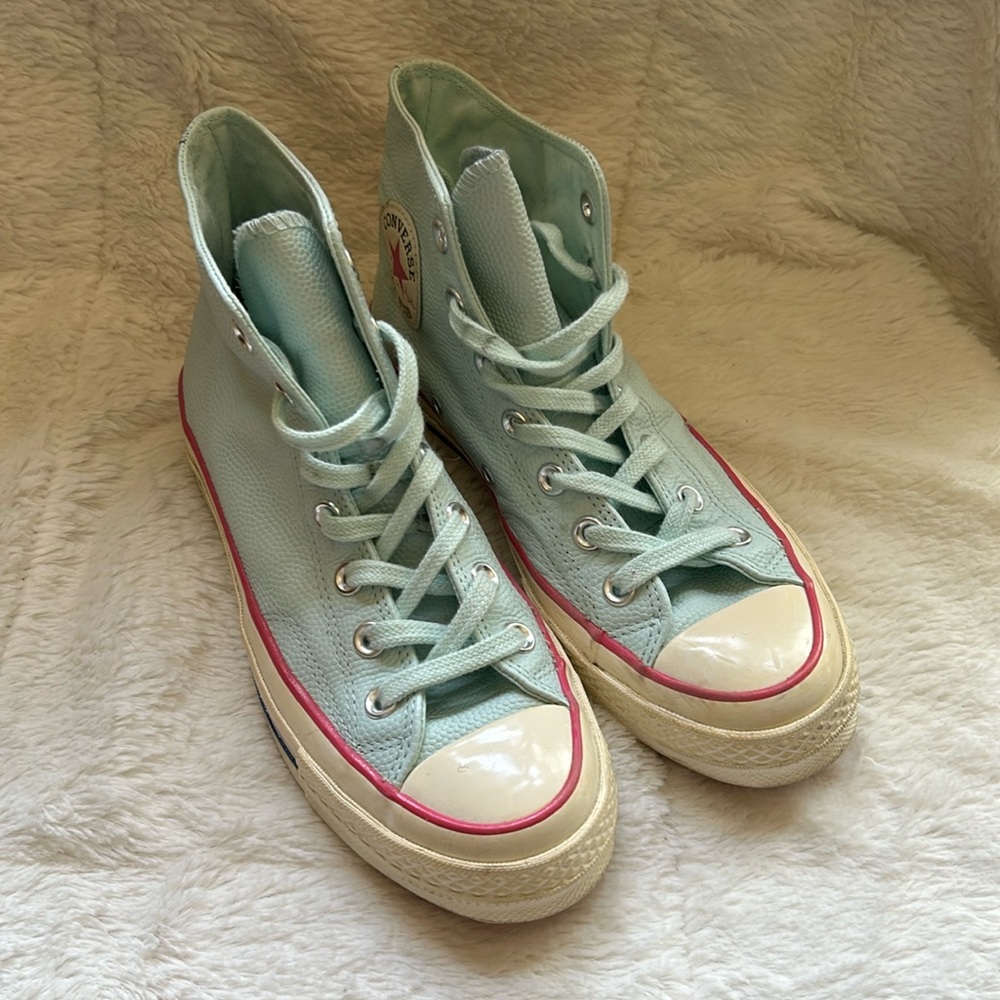 Leather 1970s Chuck Taylor hi tops